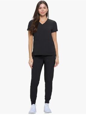 Women's Black Scrub Set